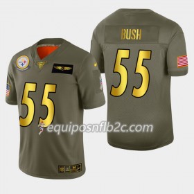 Camiseta Hombre NFL Pittsburgh Steelers Devin Bush 55 Nike 2019 Salute to Service 100th